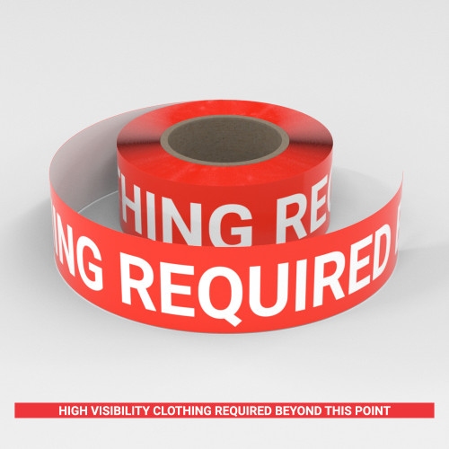 High Visibility Clothing Required Beyond This Point - Smart Stripe Inline Printed Floor Tape