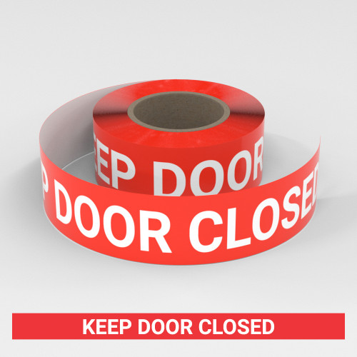 Keep Door Closed - Smart Stripe Inline Printed Floor Tape