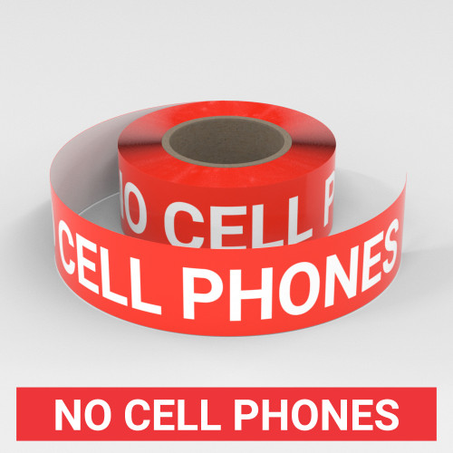 No Cell Phones - Smart Stripe Inline Printed Floor Tape