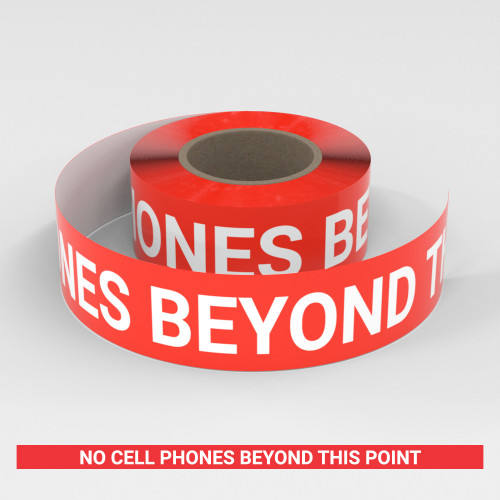 No Cell Phones Beyond This Point - Smart Stripe Inline Printed Floor Tape