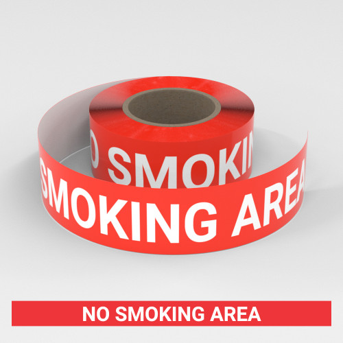 No Smoking Area - Smart Stripe Inline Printed Floor Tape