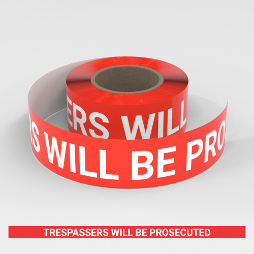 Trespassers Will Be Prosecuted - Smart Stripe Inline Printed Floor Tape