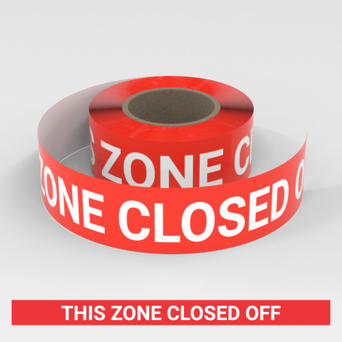 This Zone Closed Off - Smart Stripe Inline Printed Floor Tape