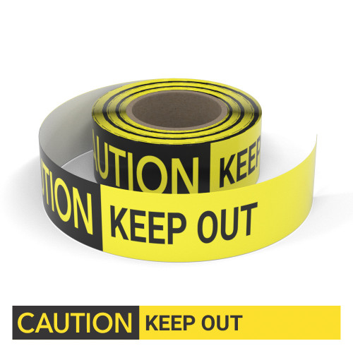 Caution: Keep Out - Smart Stripe Inline Printed Floor Tape