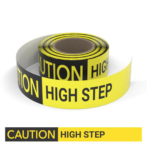 Caution: High Step - Smart Stripe Inline Printed Floor Tape