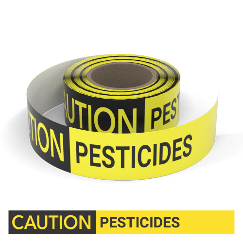 Caution: Pesticides - Smart Stripe Inline Printed Floor Tape