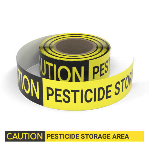 Caution: Pesticide Storage Area - Smart Stripe Inline Printed Floor Tape