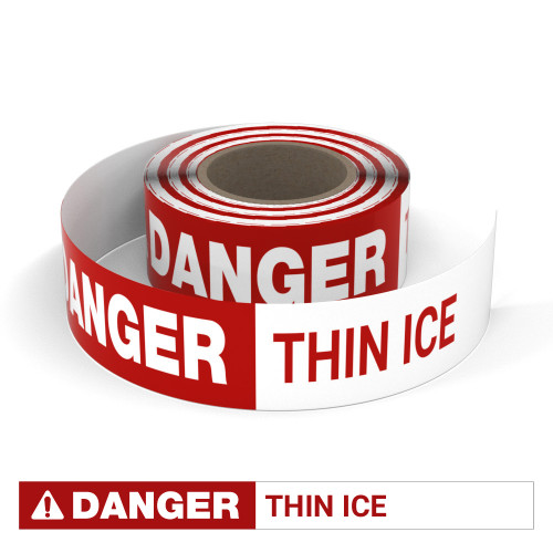 Danger: Thin Ice - Smart Stripe Inline Printed Floor Tape