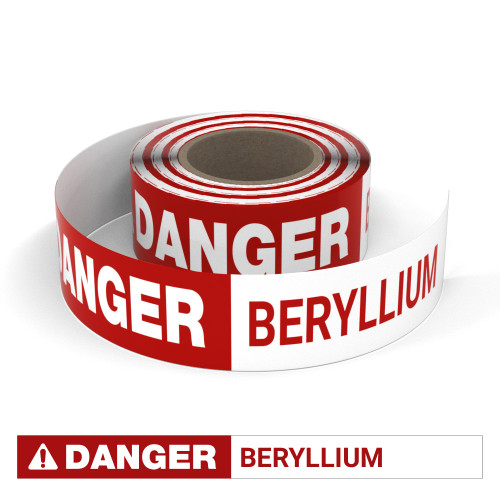 Danger: Beryllium - Smart Stripe Inline Printed Floor Tape