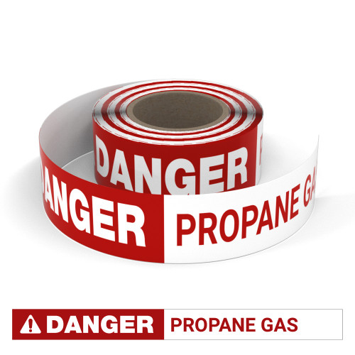 Danger: Propane Gas - Smart Stripe Inline Printed Floor Tape