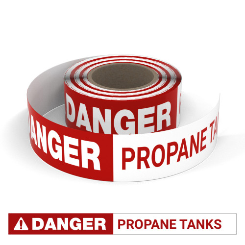 Danger: Propane Tanks - Smart Stripe Inline Printed Floor Tape
