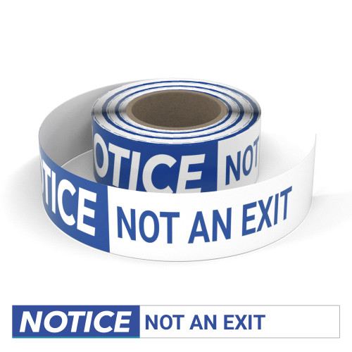Notice: Not An Exit - Smart Stripe Inline Printed Floor Tape
