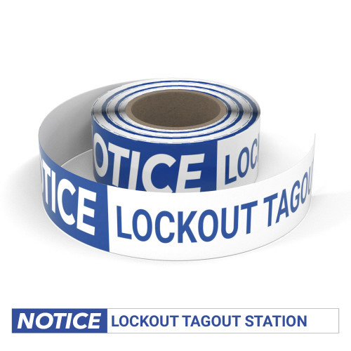 Notice: Lockout Tagout Station - Smart Stripe Inline Printed Floor Tape