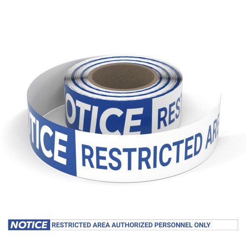 Notice: Roof Access - Authorized Personnel Only - Smart Stripe Inline Printed Floor Tape