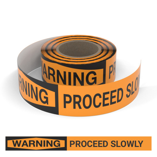 Warning: Proceed Slowly - Smart Stripe Inline Printed Floor Tape