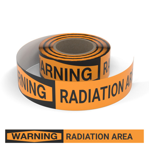 Warning: Radiation Area - Smart Stripe Inline Printed Floor Tape