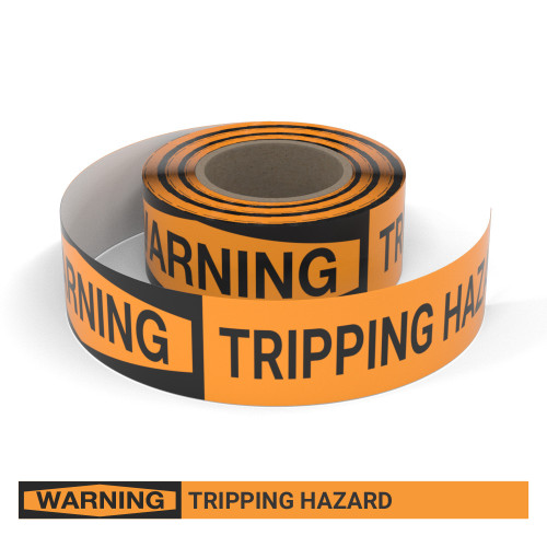 Warning: Tripping Hazard - Smart Stripe Inline Printed Floor Tape