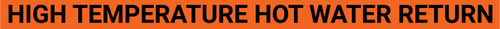 High Temperature Hot Water Return Pipe Label