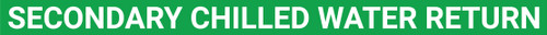 Secondary Chilled Water Return Pipe Label