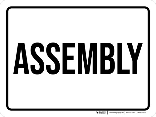 Assembly White Landscape - Wall Sign