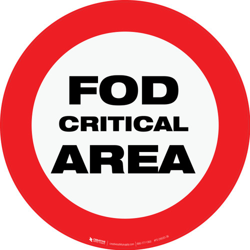 FOD Critical Area Type A (Floor Sign)