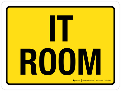 IT Room Yellow Landscape - Wall Sign
