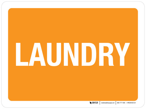 Laundry Orange Landscape - Wall Sign
