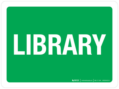 Library Green Landscape - Wall Sign