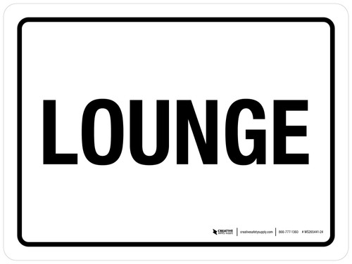 Lounge White Landscape - Wall Sign