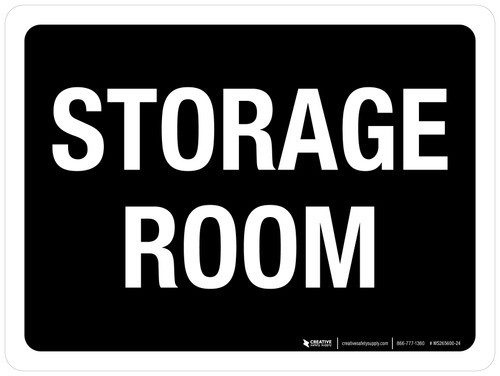 Storage Room Black Landscape - Wall Sign