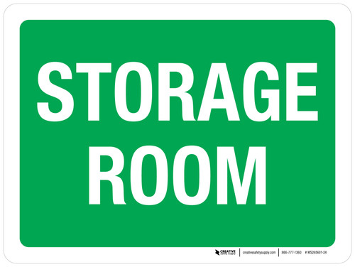 Storage Room Green Landscape - Wall Sign