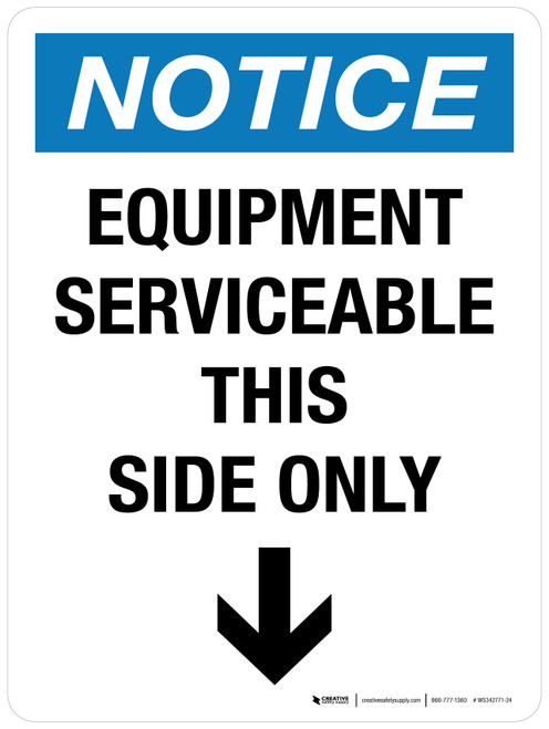 Notice: Escape Route Shaft Manway with Left Arrow Portrait - Wall Sign