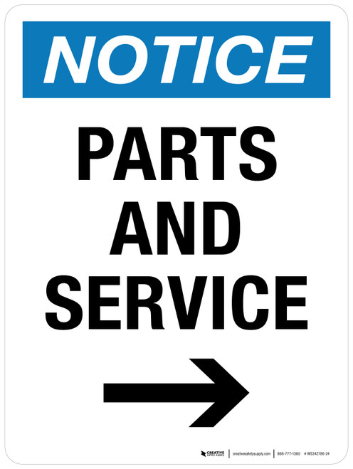 Notice: Please Deposit Towels Here (with Down Arrow) Portrait - Wall Sign