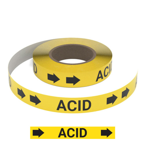 Acid (Yellow) - Pipe Marking Roll