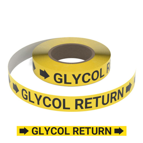 Glycol Return (Yellow) - Pipe Marking Roll
