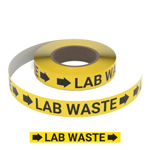 Lab Waste (Yellow) - Pipe Marking Roll