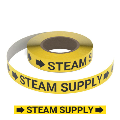 Steam Supply (Yellow) - Pipe Marking Roll
