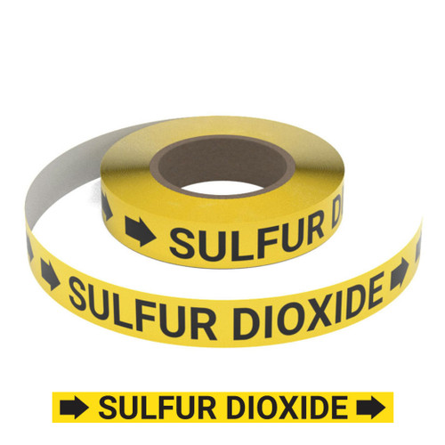 Sulfur Dioxide (Yellow) - Pipe Marking Roll