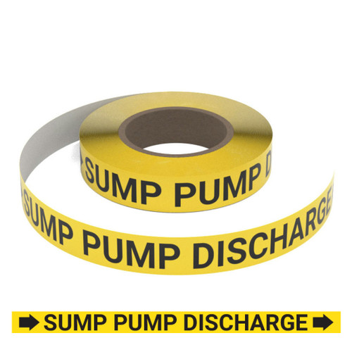Sump Pump Discharge - Pipe Marking Roll