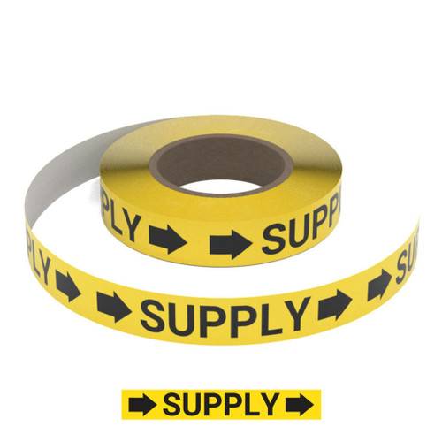 Supply (Yellow) - Pipe Marking Roll