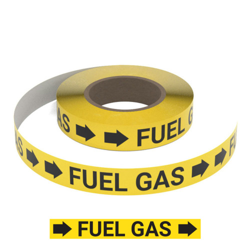 Fuel Gas (Yellow) - Pipe Marking Roll