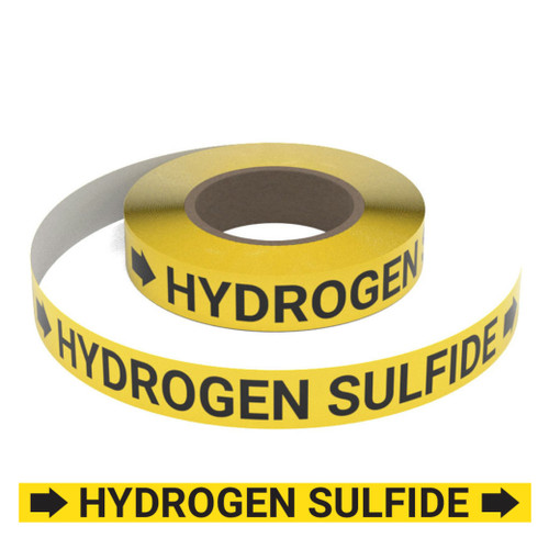 Hydrogen Sulfide (Yellow) - Pipe Marking Roll