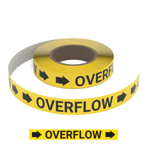 Overflow (Yellow) - Pipe Marking Roll
