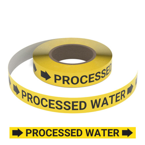 Processed Water (Yellow) - Pipe Marking Roll
