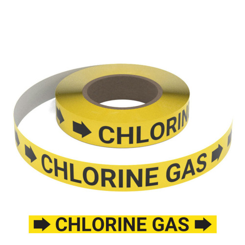 Chlorine Gas - Pipe Marking Roll