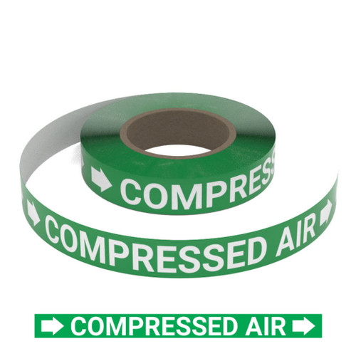 Compressed Air (Green) - Pipe Marking Roll