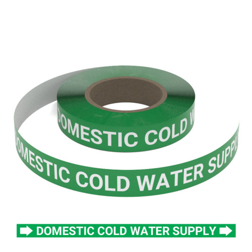 Domestic Cold Water Supply - Pipe Marking Roll
