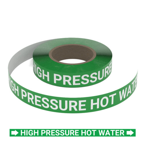 High Pressure Hot Water (Green) - Pipe Marking Roll
