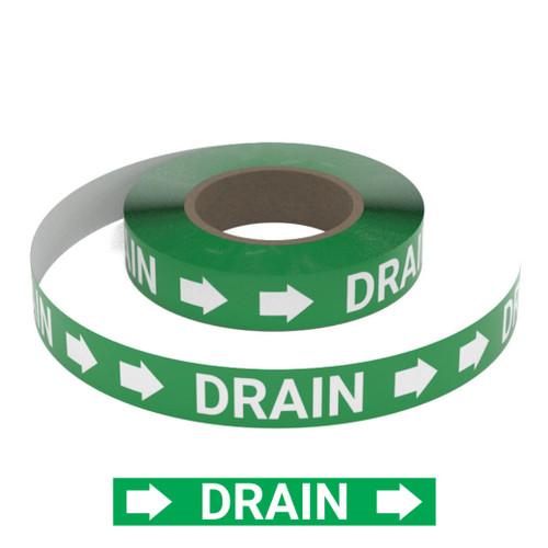 Drain (Green) - Pipe Marking Roll