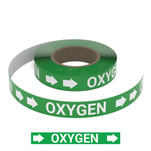 Oxygen (Green) - Pipe Marking Roll